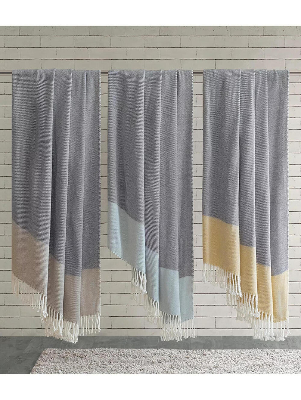 Urban Habitat Lexi Colorblocked Throw, 50" x 60", Taupe , New with no tag